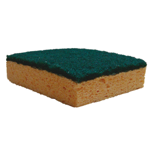 ÉPONGE BLONDE ET VERTE (140 mm - L'unité)